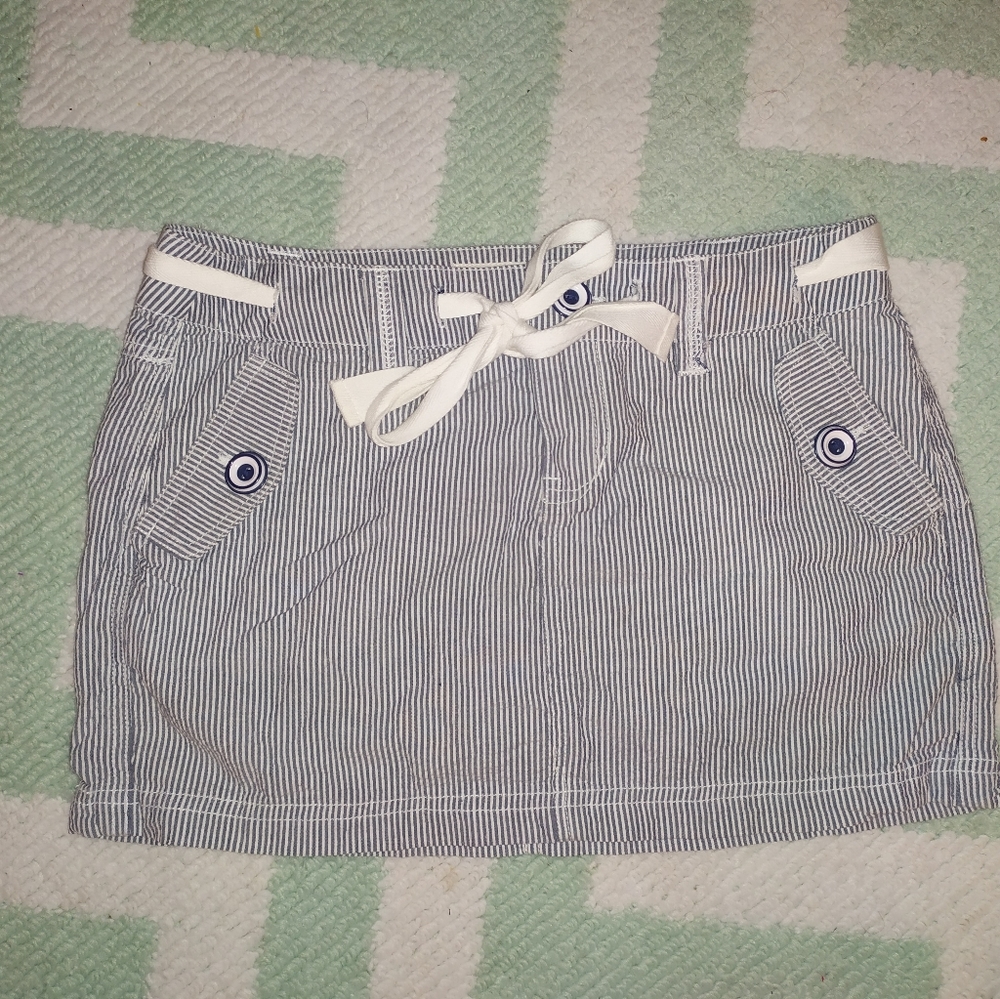 Aero seersucker mini skirt